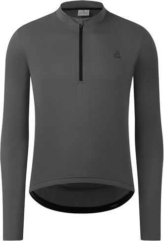 Men's Cycling Jersey Long Sleeves Bike Jersey 1/3 Zipper Solid Color Club Fit, Biking Cycling Shirt Zipper Pocket in Saudi Arabia