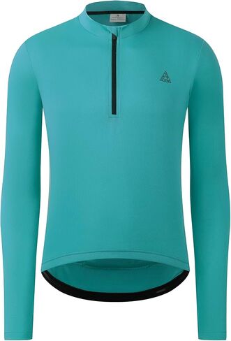 Men's Cycling Jersey Long Sleeves Bike Jersey 1/3 Zipper Solid Color Club Fit, Biking Cycling Shirt Zipper Pocket in Saudi Arabia