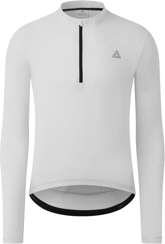 Men's Cycling Jersey Long Sleeves Bike Jersey 1/3 Zipper Solid Color Club Fit, Biking Cycling Shirt Zipper Pocket in Saudi Arabia