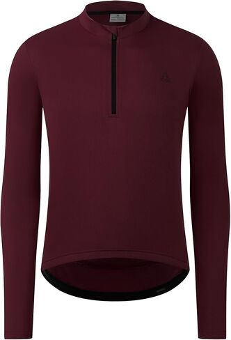 Men's Cycling Jersey Long Sleeves Bike Jersey 1/3 Zipper Solid Color Club Fit, Biking Cycling Shirt Zipper Pocket in Saudi Arabia