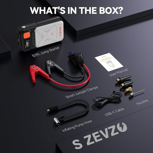 Jump Starter 1000A Peak Portable Jump Starter for Car (Up to 7.0L Gas/5.5L Diesel Engine) 12V Auto Battery Booster Pack with Smart Clamp Cables, USB Charge, LED Flashlight Jump Box in Saudi Arabia