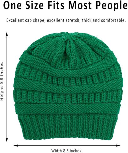 Winter Satin Lined Beanie Hat for Women Warm Cable Knit Chunky Slouchy Beanies Skull Cap in Saudi Arabia