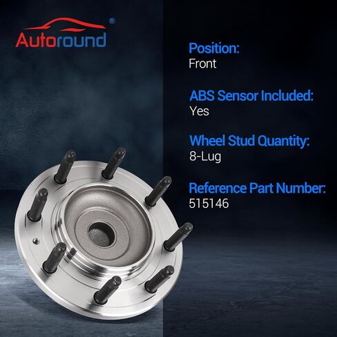 Autoround 515146 RWD Front Wheel Bearing and Hub Assembly Fit for 2011-2020 Chevy Silverado 2500HD / 3500HD, GMC Sierra 2500HD / 3500HD, 5 Lug w/ABS in Saudi Arabia