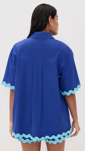 English Factory Women's Scallop Detailed Short Sleeves Shirt in Saudi Arabia