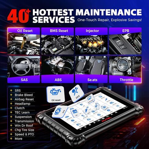Autel MaxiSYS MS906 MAX Scanner 2025، MS906MAX 10.1" V2.0 of MS906 PRO MP900BT MS908S MK908، ترميز Pro ECU، أداة مسح ضوئي ثنائية الاتجاه، 3000+ اختبار، 40+ خدمة، جميع الأنظمة، CAN FD & DoIP، OS 10.0 in Kuwait