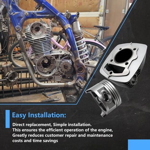 طقم إعادة بناء الطرف العلوي 63 مم حشية مكبس الأسطوانة لهوندا XR200R 1981-2002، XR200 1980-1984، XL200R TLR200 - طقم إعادة بناء المحرك in Saudi Arabia