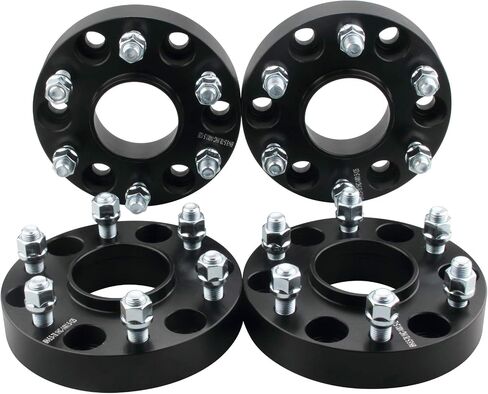 فواصل عجلات DCVAMOUS 4 قطع سوداء 6 × 5.5 مركزية مقاس 1.25 بوصة مع مسامير 12 × 1.5 متوافقة مع Toyota 6 Lug 6x139.7 لعام 1995-2022 تاكوما | 1986-2022 4 عداء | 2007-2014 اف جي كروزر | 2000-2006 التندرا in Saudi Arabia