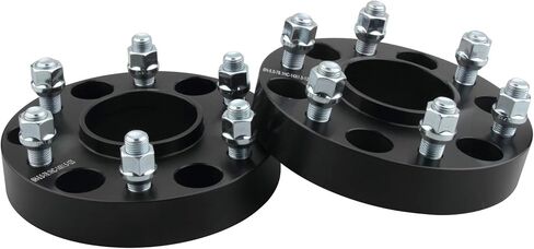 فواصل عجلات DCVAMOUS 4 قطع سوداء 6 × 5.5 مركزية مقاس 1.25 بوصة مع مسامير 12 × 1.5 متوافقة مع Toyota 6 Lug 6x139.7 لعام 1995-2022 تاكوما | 1986-2022 4 عداء | 2007-2014 اف جي كروزر | 2000-2006 التندرا in Saudi Arabia