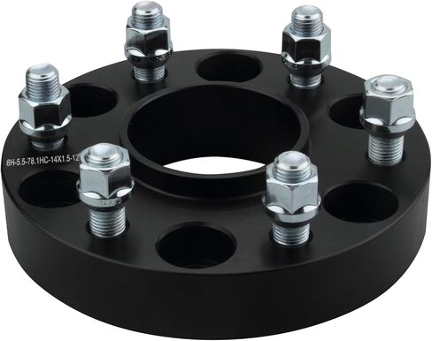 فواصل عجلات DCVAMOUS 4 قطع سوداء 6 × 5.5 مركزية مقاس 1.25 بوصة مع مسامير 12 × 1.5 متوافقة مع Toyota 6 Lug 6x139.7 لعام 1995-2022 تاكوما | 1986-2022 4 عداء | 2007-2014 اف جي كروزر | 2000-2006 التندرا in Saudi Arabia