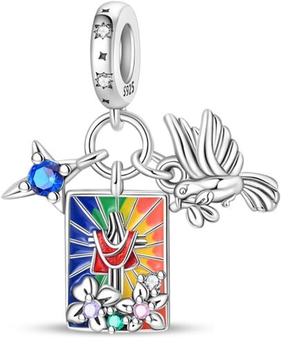 925 Sterling Silver Charms for Bracelets Necklaces Dangle Pendant With 5A Cubic Zirconias Bead Charm for Women DIY Jewelry in Kuwait