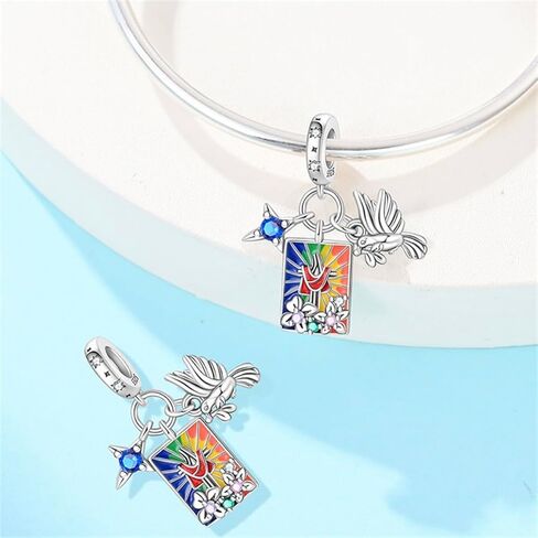 925 Sterling Silver Charms for Bracelets Necklaces Dangle Pendant With 5A Cubic Zirconias Bead Charm for Women DIY Jewelry in Kuwait