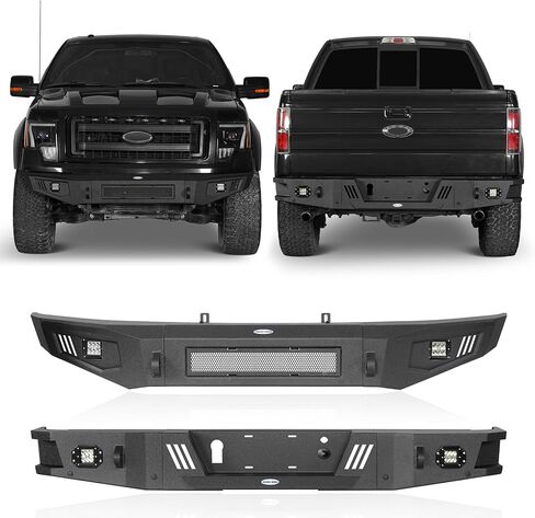 Hooke Road 09-14 F150 Bumpers Front and Rear Step Bumper Combo Kit for Ford F-150 2009 2010 2011 2012 2013 2014 Pickup Truck (Excluding Raptor) in Saudi Arabia