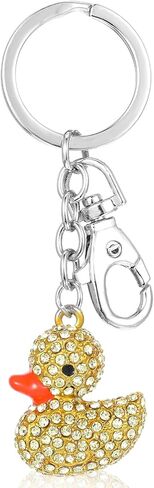 Cute Rubber Duck Keychain, Crystal Yellow Bling Keychains for Women, Crystal Rubber Duck Keychain Accessories Cute Girl Key Chain Jewelry Gift for Girls and Women in Saudi Arabia