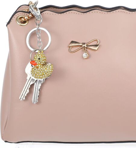 Cute Rubber Duck Keychain, Crystal Yellow Bling Keychains for Women, Crystal Rubber Duck Keychain Accessories Cute Girl Key Chain Jewelry Gift for Girls and Women in Saudi Arabia