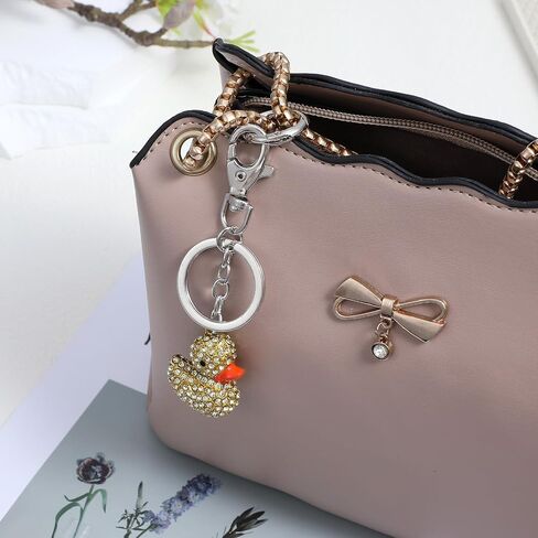 Cute Rubber Duck Keychain, Crystal Yellow Bling Keychains for Women, Crystal Rubber Duck Keychain Accessories Cute Girl Key Chain Jewelry Gift for Girls and Women in Saudi Arabia
