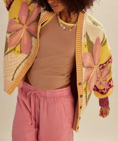 Cardigan Sweaters for Women Button Down Shawl Collar Oversized Sweater Coats Y2k Print Cardigans Fall Fashion in Kuwait