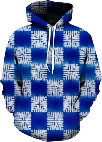Unisex Graphic Hoodies, 3D Novelty Pullover Sweatshirt, Xmas Men Women Teen Boy Gifts, Black White Galaxy Print Flag in Saudi Arabia