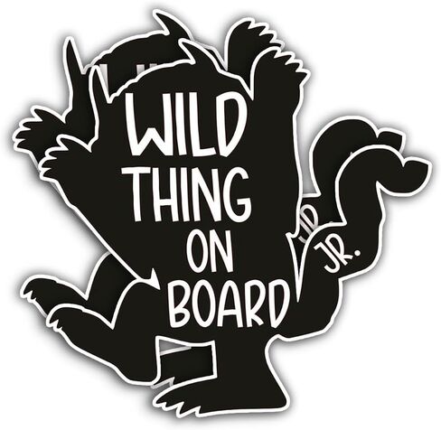 eDesign 2-Pack Wild Thing on Board Baby on Board ملصق للسيارات - 5 بوصات - ملصق طفل في السيارة للسيارات والشاحنات وسيارات الدفع الرباعي والنوافذ الممتصة للصدمات للأطفال على اللوحة in Saudi Arabia