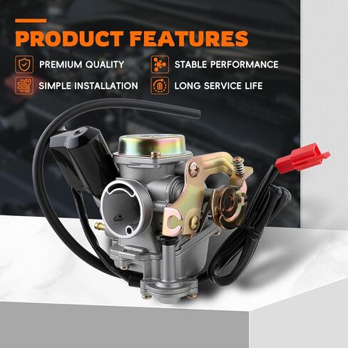 GY6 50cc Carburetor with Air Filter Fuel Line Fuel Filter Intake Manifold Compatible with Taotao 49cc 50cc ATM50 Pony 50 Thunder 50 PD18J 139QMB 139QMA Scooter Chinese 4Stroke Moped Engine in Saudi Arabia