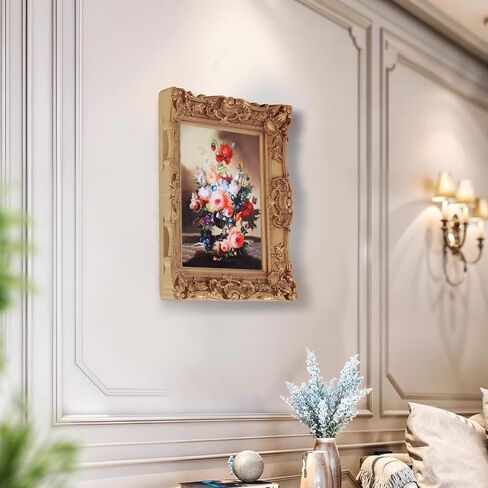إطارات صور سوداء عتيقة مقاس 11 × 14 مع لوحة زيتية - ديكور حائط عتيق لمجمع المعرض، زجاج مقسى مقاوم للكسر وجاهز للتعليق in Saudi Arabia