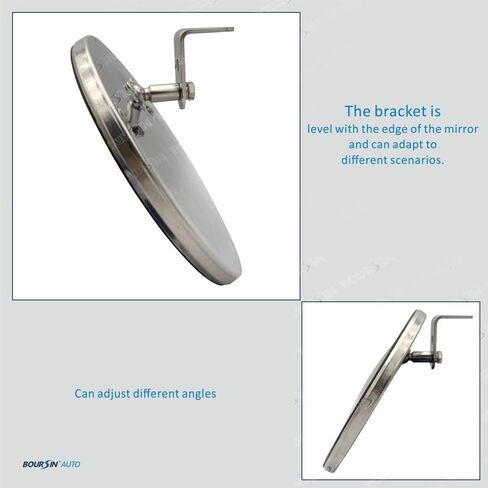 8" Blind Spot Mirror Door Round Convex For Isuzu NPR NPR-HD NQR NRR GMC Chevrolet W3500 W4500 W5500 1986-2007 Truck Bus Atv Utv W/Adjustable Bracket in Kuwait