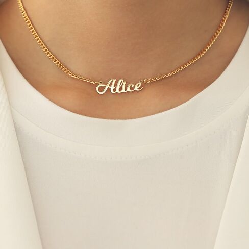 Personalized Name Necklace 18K Gold Plated – Custom 1-6 Names Choker Necklace for Women, Handmade Family Necklace, Gift for Mom Wife Girls, Christmas Mother’s Day in Saudi Arabia