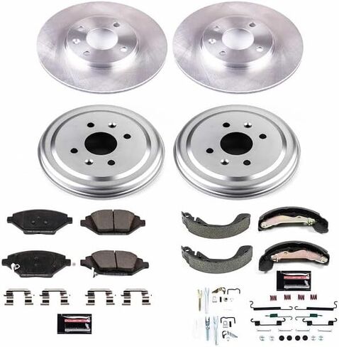 مجموعة فرامل بديلة أمامية وخلفية Power Stop KOE15426DK - اسطوانات الفرامل OE ووسادات الفرامل السيراميكية لسيارة شيفروليه سبارك 2016-2021 [خاصة بالمركبة] in Saudi Arabia