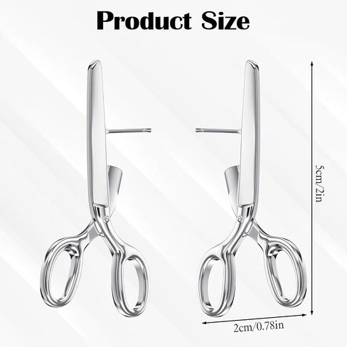 Scissors Earrings, Unique Stud Earrings for Women, Vintage Gothic Weird Earring, Fun Jewelry Accessories, Halloween Party Novelty in Saudi Arabia