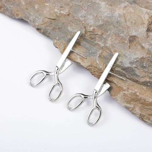 Scissors Earrings, Unique Stud Earrings for Women, Vintage Gothic Weird Earring, Fun Jewelry Accessories, Halloween Party Novelty in Saudi Arabia