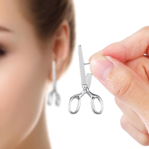 Scissors Earrings, Unique Stud Earrings for Women, Vintage Gothic Weird Earring, Fun Jewelry Accessories, Halloween Party Novelty in Saudi Arabia