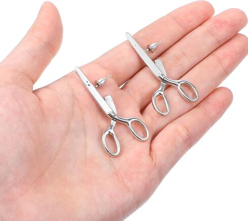 Scissors Earrings, Unique Stud Earrings for Women, Vintage Gothic Weird Earring, Fun Jewelry Accessories, Halloween Party Novelty in Saudi Arabia