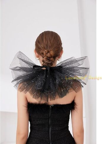 LoudSung Colorful Exaggerated Clown Puff Collar Shawl Mesh Neck Ornament Stage Performance Accessories in Saudi Arabia