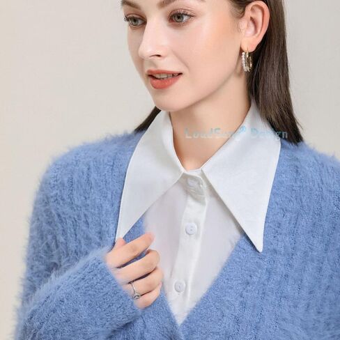 LoudSung Fake Collar Detachable Half Shirt Blouse Elegant False Collar for Women Girls in Saudi Arabia