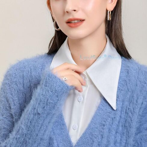 LoudSung Fake Collar Detachable Half Shirt Blouse Elegant False Collar for Women Girls in Saudi Arabia