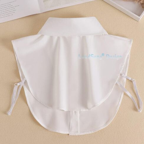 LoudSung Fake Collar Detachable Half Shirt Blouse Elegant False Collar for Women Girls in Saudi Arabia