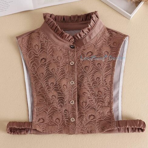 LoudSung Fake Collar Detachable Half Shirt Blouse Elegant False Collar for Women Girls in Saudi Arabia