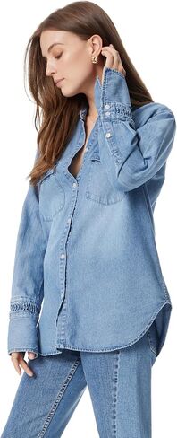 Sam Edelman Women's Wrenly Button Down Shirt with Chest Pockets Standard in Saudi Arabia