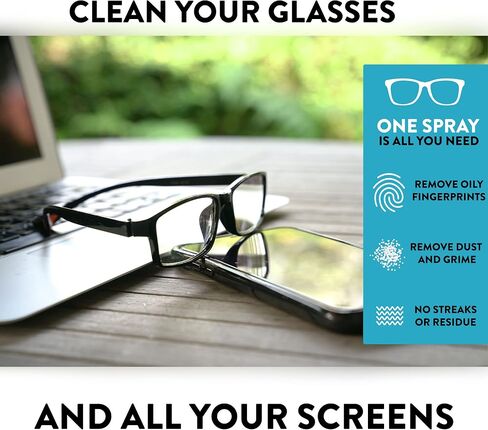 Apex Lens Cleaner Spray Solution for Reading Eye Glasses | Sunglasses | Phone and Laptop Screens | Cleaning Cloth Included (1) in Saudi Arabia