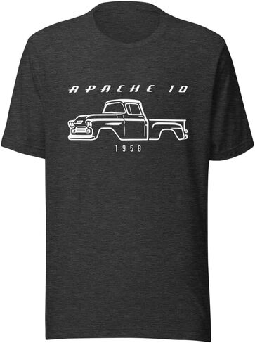 Silhouette of 1958 Chevy Apache Tshirt for Antique Pickup Truck Enthusiasts Automotive tee in Saudi Arabia