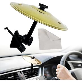 Car Cymbal Air Vent Decor - Alloy Steel Drum with Anti-Fall Clip, 360° Swivel Head, Black & Gold Finish, Anti-Rattle Design & Cleaning Cloth Included (1 Pack) in Saudi Arabia
