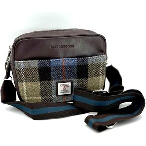 Authentic Harris Tweed Camera Bag Vegan Leather Crossbody Clutch, Dimensions: 9.05"x6.29"x3.93" in Saudi Arabia