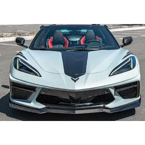 بديل لموديلات شيفروليه كورفيت C8 ستينغراي وZ51 لعام 2020 | GM 5VM Style 2 قطعة المصد الأمامي السفلي للشفة (بلاستيك ABS - أسود برايمر) in Saudi Arabia