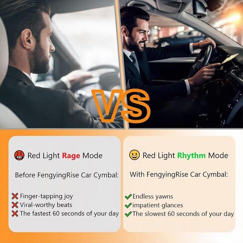 Car Cymbal Air Vent Decor - Alloy Steel Drum with Anti-Fall Clip, 360° Swivel Head, Black & Gold Finish, Anti-Rattle Design & Cleaning Cloth Included (1 Pack) in Saudi Arabia