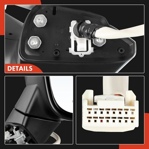 A-Premium Passenger Side Power Door Mirror Compatible with Lexus NX200t 2015-2017, NX300 2018, NX300h 2015-2018 - Heated Manual Folding Black w/Turn Signal Indicator w/o Blind Spot Detection in Saudi Arabia
