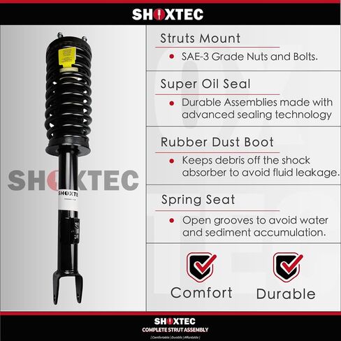 استبدال مجموعة دعامة كاملة للزوج الأمامي من Shoxtec لـ 1997 1998 2000 2001 Honda CR-V مع 2.0 لتر L4 محرك لفائف الربيع تجميع ممتص الصدمات Repl. مونرو 171583L 171583R in Kuwait