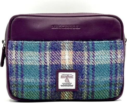 Authentic Harris Tweed Camera Bag Vegan Leather Crossbody Clutch, Dimensions: 9.05"x6.29"x3.93" in Saudi Arabia