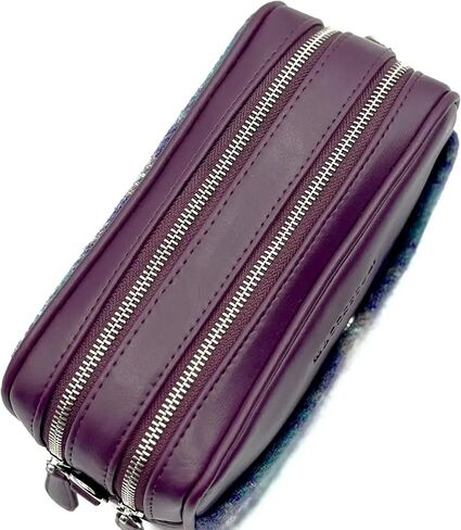 Authentic Harris Tweed Camera Bag Vegan Leather Crossbody Clutch, Dimensions: 9.05"x6.29"x3.93" in Saudi Arabia