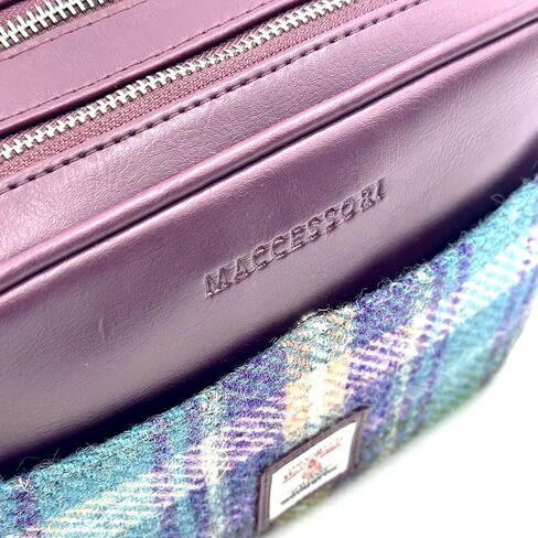 Authentic Harris Tweed Camera Bag Vegan Leather Crossbody Clutch, Dimensions: 9.05"x6.29"x3.93" in Saudi Arabia
