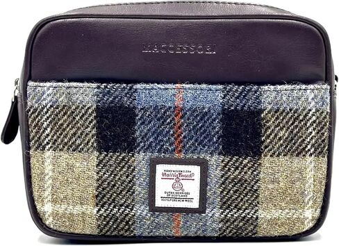 Authentic Harris Tweed Camera Bag Vegan Leather Crossbody Clutch, Dimensions: 9.05"x6.29"x3.93" in Saudi Arabia
