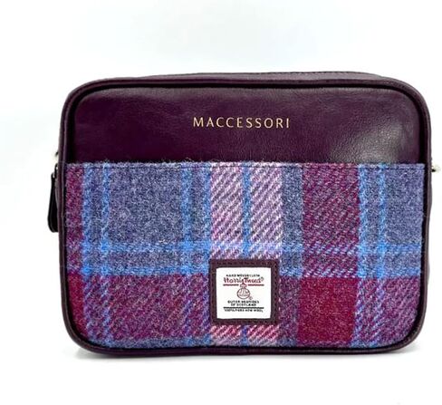Authentic Harris Tweed Camera Bag Vegan Leather Crossbody Clutch, Dimensions: 9.05"x6.29"x3.93" in Saudi Arabia